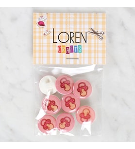 Loren Crafts 8'li Emzik Düğme - 1007