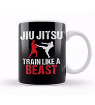 Train Like a Beast BJJ Jiu Jitsu Trainer & Coach Kupa Bardak Porselen