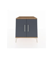 Kronos Komodin 2 Raflı 2 Kapaklı 60x59x64 Çam-Antrasit