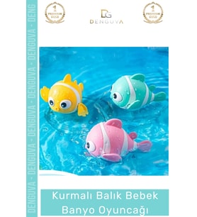 #SuOyuncağı Kurmalı Balık Bebek Eğlenceli Havuz Deniz Güvenli Geliştirici Çocuk Banyo Su Oyuncağı