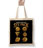 Funny Check Out My Six Pack Dice Pun Bez Çanta Uzun Saplı