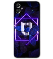 Galaxy A05 Kılıf HD Desen Baskılı Kılıf - Dark Neon Yaprak Ü Harfi