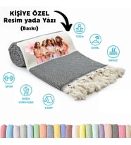 Kişiye Özel Elmas Desenli Baskılı Peştemal – İsim Yazılı Oversize Türk Plaj Havlusu – Banyo Havlusu (Siyah)