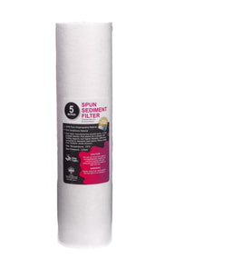 Su Arıtma Cihazı Filtresi 5 Mikron Sediment Spun Filtre Açık Kasalı Cihazlar Için 1. Aşama Filtresi