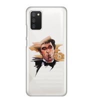 Samsung Galaxy A02S Uyumlu Tony Montana Scarface Desenli Şeffaf Telefon Kılıfı
