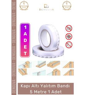 #ŞeritBant Polimer Silikon Şeffaf Kapı Altı Yalıtım Isı Toz Haşere Engelleyici Şerit Bant 5mt 1 Adet