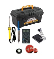 Lehim Seti Multimetreli Elektronik Tamir Seti 7 Parça 40 W Havya Stand Pompa Çantalı