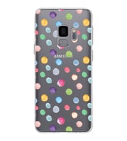 PrintiFy Samsung Galaxy S9 ile Uyumlu 1mm Slim Fit Water Color 6 Baskılı Şeffaf  Kılıf