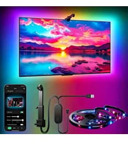 TechTic Kameralı Tv Arka Aydınlatması LED Şerit Ekran ve Müziğe Senkronize TV Ambiyans 55-75inç(5m)