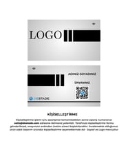 NFC ve QR Kod Özellikli Temassız Dijital Kartvizit (Siyah - Beyaz)