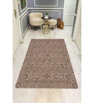 Parlak Kadife Kumaş VINTAGE Dijital Baskı Dot Kaymaz Tabanlı Halı H0833