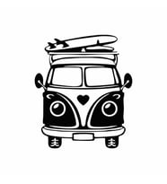 Karavan Araba Sticker  siyah 17x20 CM (Siyah)