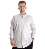 Mode XL Büyük Beden Erkek Klasik Gömlek Likralı 20351 Gri