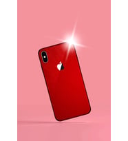 iPhone X Kırmızı Full Cover Telefon Folyo Kaplama (Çok Renkli)