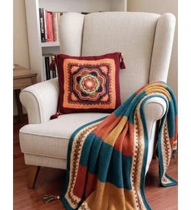 Bordo Mandala Kırlent