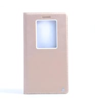 LG G2 Kılıf Dolce Kapaklı Kılıf (Gold)