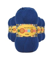 5 Adet Lüks Patik İpi Yünü Saks Mavi 98488