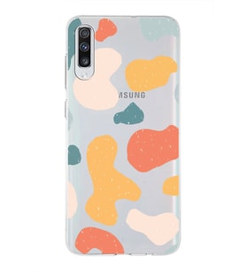Samsung Galaxy A70 Uyumlu Kapak Grunge Tasarımlı Şeffaf Silikon Kılıf