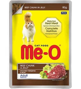 Meo Adult Jöle İçerisinde Biftekli Yetişkin Kedi Konservesi 80 Gr