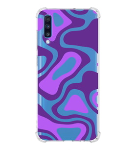 Samsung Galaxy A70  Köşe Korumalı Antişok Kapak Renkli Desen Tasarımlı Şeffaf Silikon Kılıf