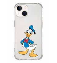 Apple iPhone 13 Mini Uyumlu Köşe Korumalı Antişok  Kapak Donald Duck Tasarımlı Şeffaf  Kılıf
