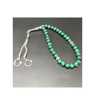 Malakit 8mm 33lük Doğal Taş Tesbih (Yeşil)