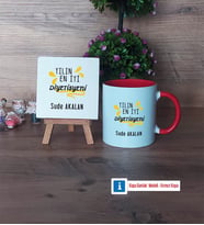 En İyi Diyetisyen Dekoratif Taş, Kupa Bardak Kırmızı Hediye (Model 1)