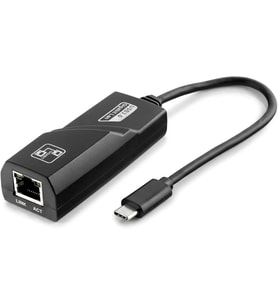 Type-C USB Ethernet Adaptörü 10/100 Mbps - RJ45 Kablolu İnternet Dönüştürücü, Laptop, Tablet, Telefon ve Bilgisayar Uyumlu, Siyah