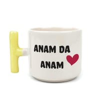 Anam Da Anam Baskılı Kadınlar Günü Sarı Kulplu T Kupa