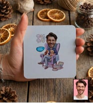 Kişiye Özel Karikatürlü Dog Dad Köpek Babası Bardak Altlığı Babalar Günü Hediyesi