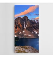 Dağdan Göle Bakış Panoramik Kanvas Tablo