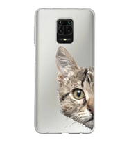 Xiaomi Redmi Note 9 Pro Uyumlu Kapak Catface Tasarımlı Şeffaf Silikon Kılıf