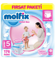 Molfix Külot Bebek Bezi 5 Beden Fırsat Paketi 44*4 176 Adet