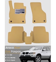 BMW X5 E53 (1999-2006) Uyumlu EVA Paspas Tam Set–Araca Özel,Su Geçirmez,Hızlı ve Kolay Montaj
