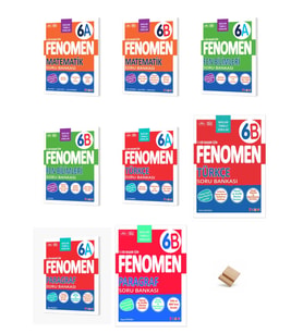Fenomen 6. Sınıf Maarif 6A+6B Matematik Fen Türkçe ve Paragraf 8li Set Soru Bankası + Telefon Standı