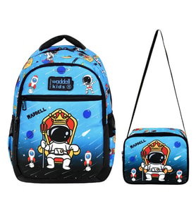 Waddell Astronot Desenli İlkokul Sırt Çantası Ve Beslenme Çantası - Erkek Çocuk