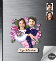 Kişiye Özel Gelin Dağmat Ahşap Magnet -14