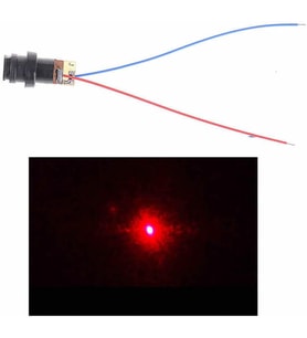 Kırmızı Nokta Lazer Modül Plastik Kafa 5mW 650nm 3V 5V 6mm 15 Metre Mesafe Lazer Diyot Modül