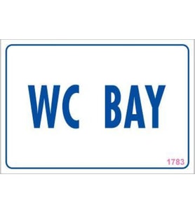 WC Uyarı Levhası 17,5x25 KOD:1783
