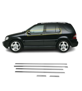 Mercedes Ml W163 Krom Cam Çıtası 6 Parça 1998-2005 Arası P.Çelik