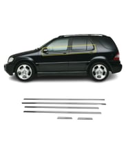 Mercedes Ml W163 Krom Cam Çıtası 6 Parça 1998-2005 Arası P.Çelik