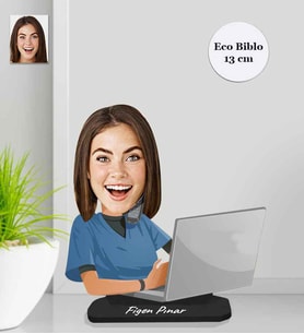 Kişiye Özel Hemşire Ahşap Eco Biblo -4