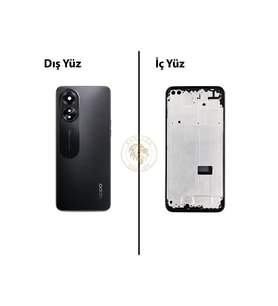 Oppo A38 Siyah Uyumlu Orta Kasa Full Kasa Kapak Gövde Housing