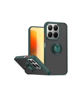 Xiaomi Mi 15t Montreal Yüzüklü Silikon Kapak - Yeşil