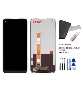 Tkgz - Oppo A53 Uyumlu Lcd Ekran Dokunmatik Servis +B-7000 + TAMİR SETİ