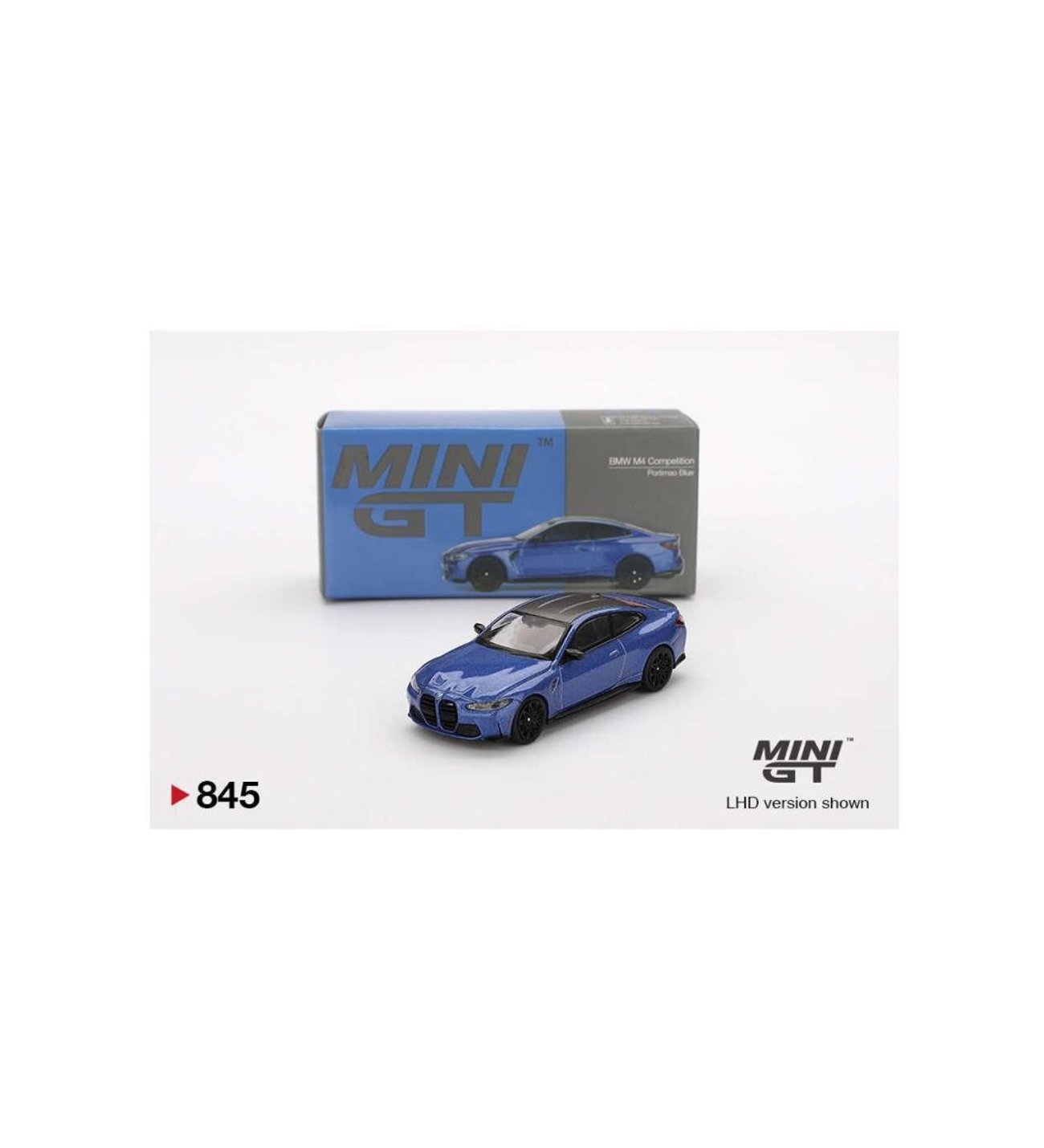 Mini GT 845 BMW M4 Competition (G82) Portimao Blue 1/64 Model Araba