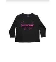 Blackpink Unisex Owersize Siyah Uzun Kollu Tshirt
