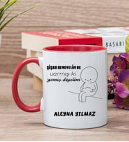 Kişiye Özel Varmış Ki Yemiş Diyelim Esprili Kırmızı Kupa Bardak