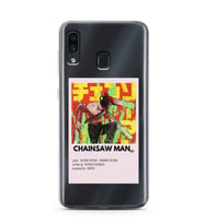 Samsung Galaxy A20/A30 Uyumlu Chainsaw Man Anime Desenli Şeffaf Telefon Kılıfı