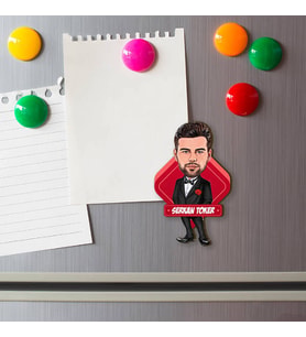 Yakışıklı Damat Karikatürlü Buzdolabı Magneti